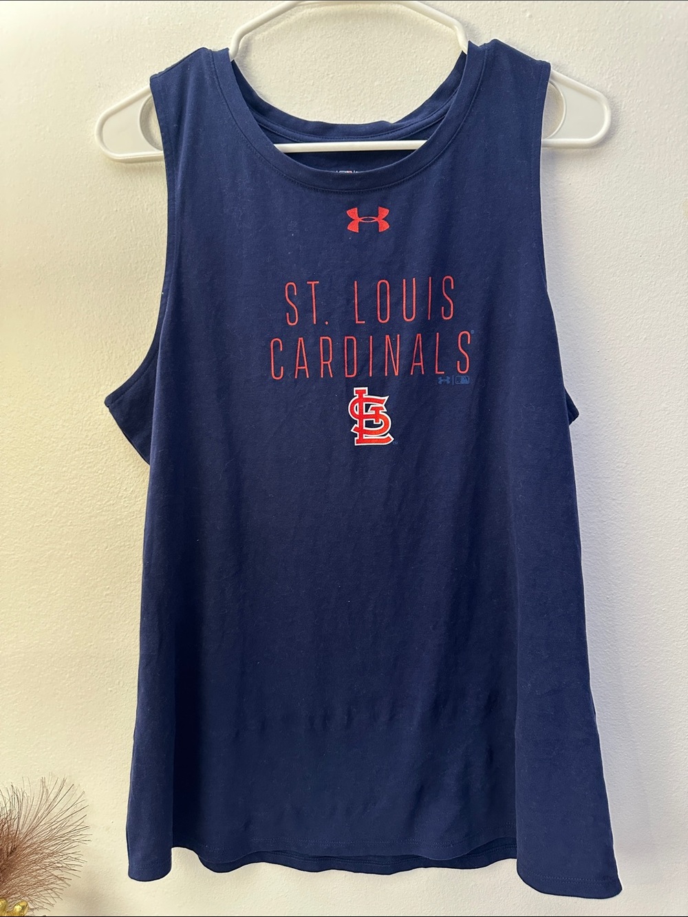 Under Armour Navy St. Louis Cardinals Tank with Red Accents - Preloved